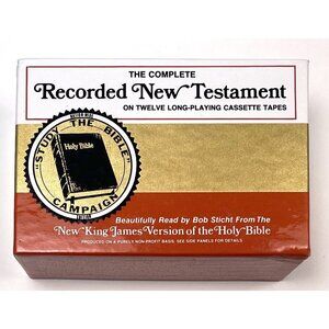 The Complete Recorded New Testament New KJV Bible 12-Cassette Box Set TESTED EUC